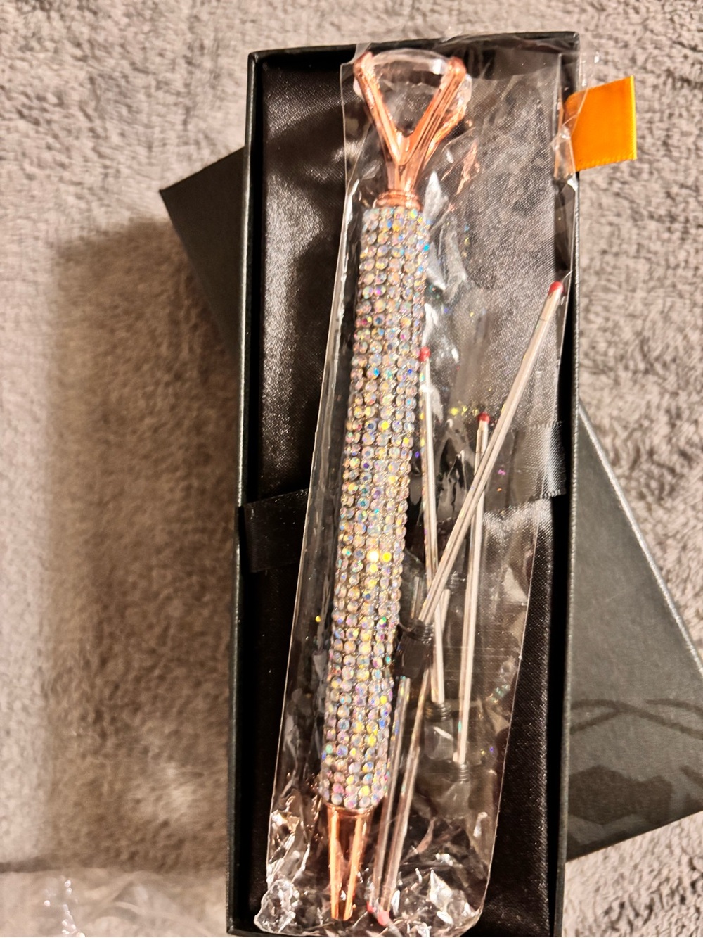 Crystal-Embellished Rose Gold Eyeglass Chain Holder - Women Accessories